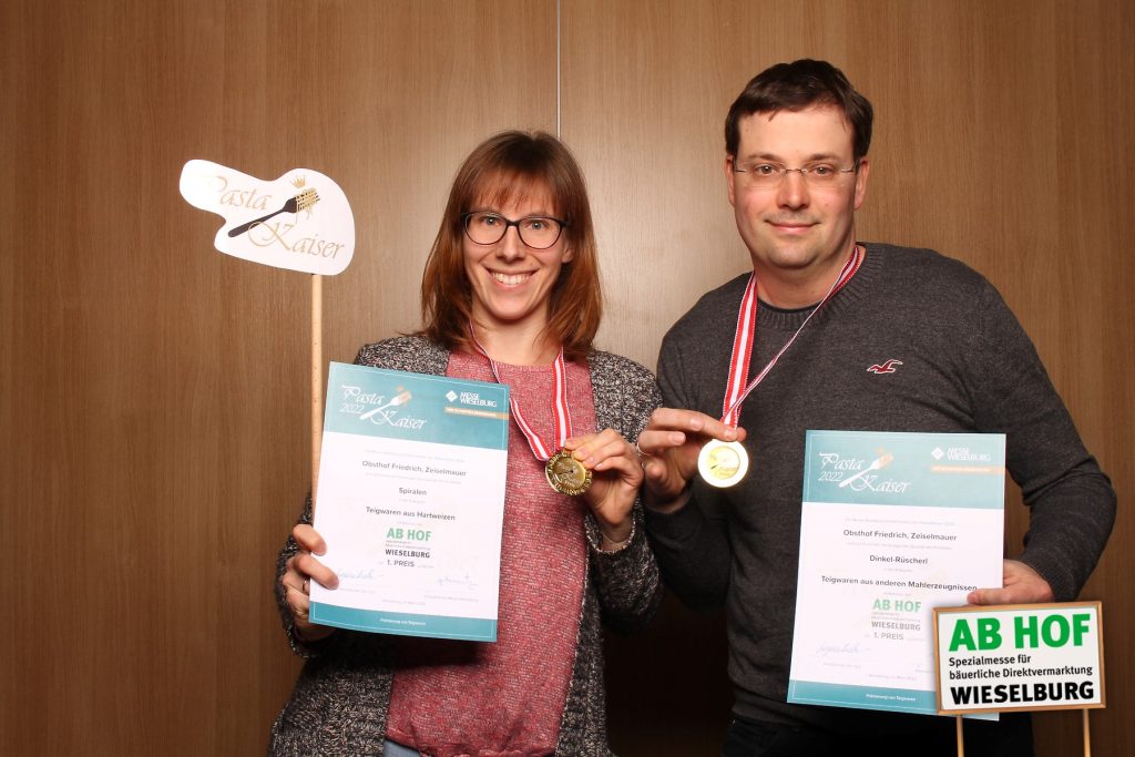 'Pasta Kaiser' 1.Platz bei der Teigwaren-Prämierung auf der Ab-Hof Messe in Wieselburg 2022