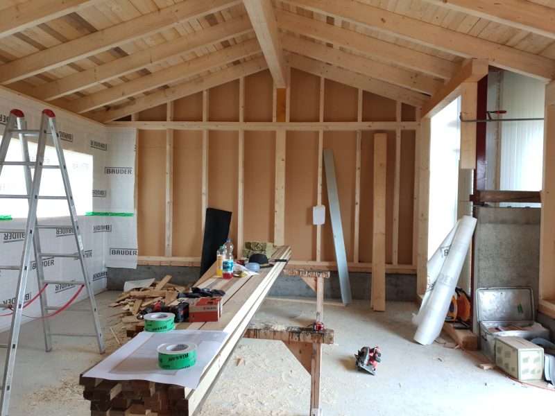 Innenausbau des neuen Hofladens, Nov. 2019